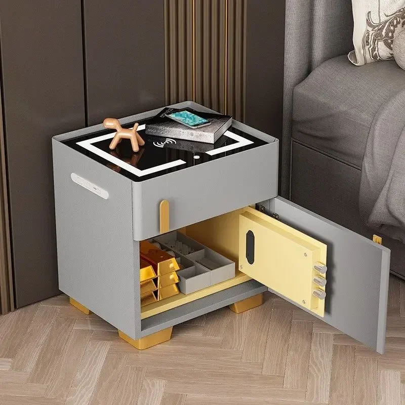 White Smart Bedside Table Bathroom Wooden Bath Bedside Table Modern Mini Floating Muebles Para Dormitorio Furniture