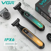 VGR rasoirs électriques hommes rasoir homme rasoir electrique Rasoir Professionnel Rasoir Portable Tondeuse à cheveux pour le corps IPX6 étanche Tondeuse à barbe Rechargeable Rasoir électrique pour hommes V-360 3
