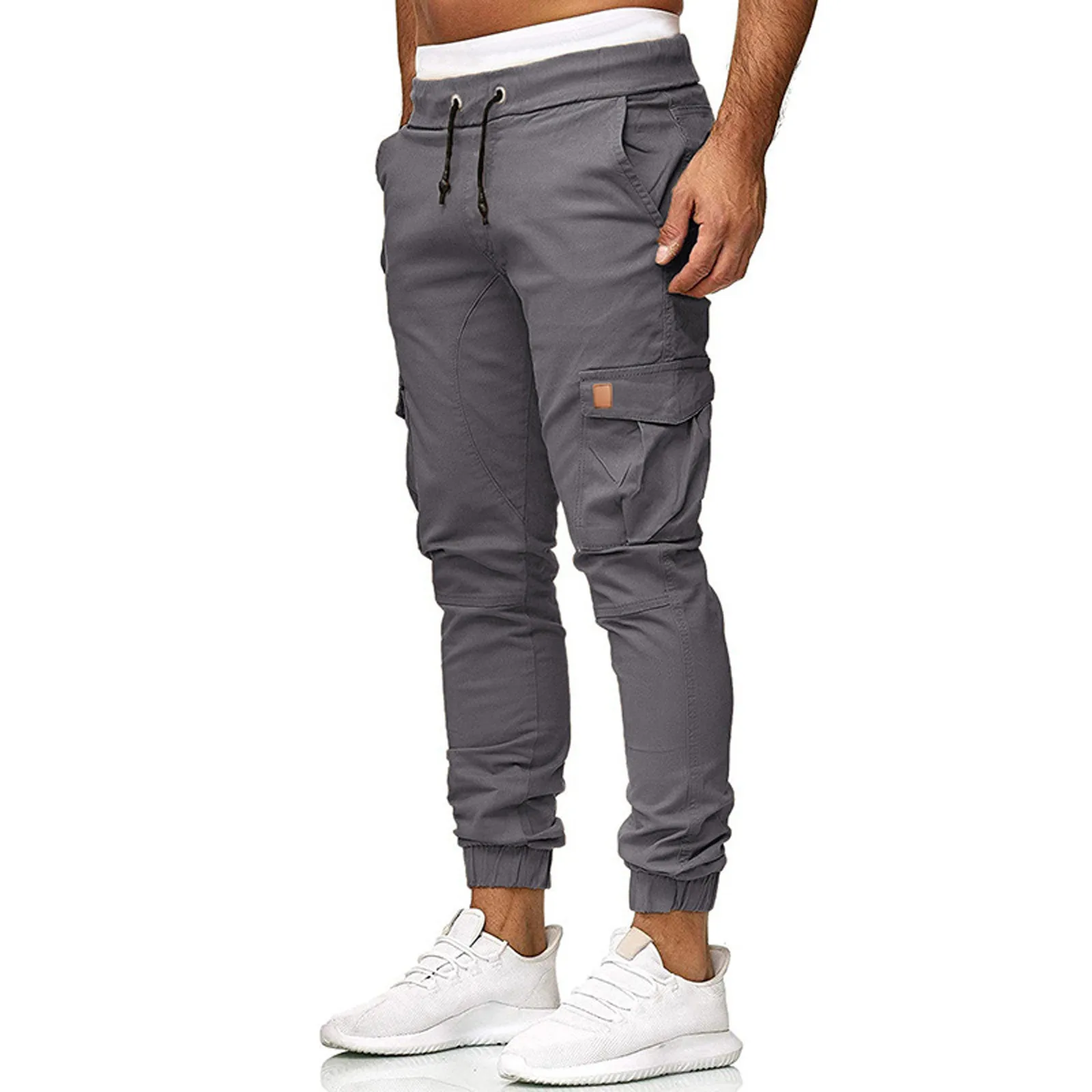 

Men's Sports Casual Pants Daily Fitness Jogging Skinny Trousers Solid Color Comfortable Lightweight Outdoor Hiking Cargo Pants