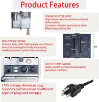 2 In 1 Waffle Sticks Maker 10 Yen Coin Waffle Maker Waffles on a Stick Maker Stainless Steel, 50-300℃ Temp Control, 5-min Timer 2