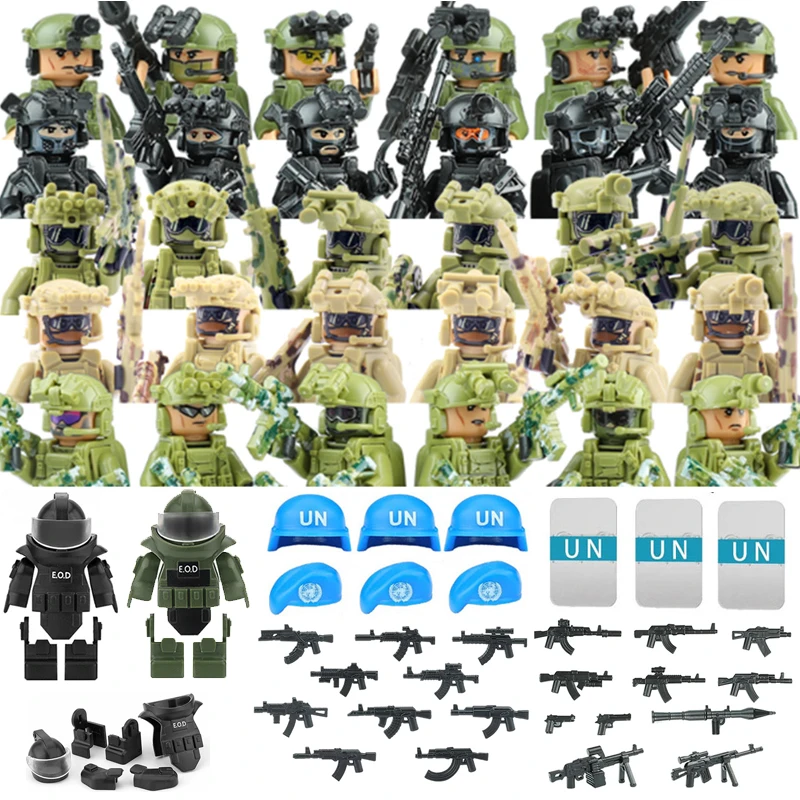 Militärische Angelegenheiten SWAT Ghost Commando Figuren Special Forces Bausteine Modell Ziegel Mini Action Spielzeug Figuren Spielzeug Geschenk