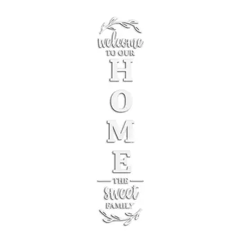 מדבקת HOME - כסף