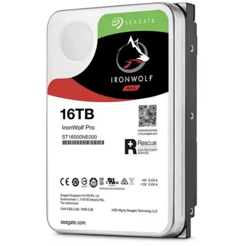 새로운 Seagate 18TB 16TB 14TB 10TB 8TB 6TB 4TB IronWolf 3.5인치 SATA3 NAS 하드 드라이브 6GB/s 7200RPM 새 제품
