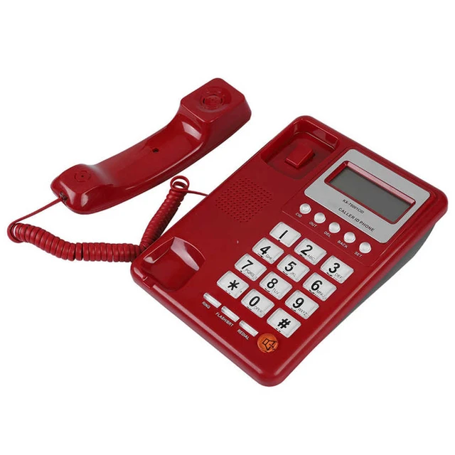 Téléphone filaire à gros bouton avec haut-parleur pour personnes âgées,  identification de l'appelant, mains libres, téléphones fixes pour la maison  - AliExpress