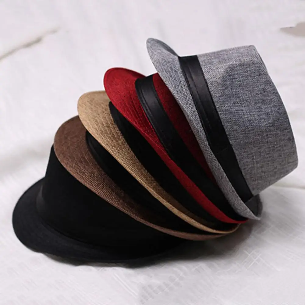 

2023 Fedoras Hat Ribbon Cowboy Jazz Cap Men Women Straw Hat Summer Beach Sun Hats Wide Brim Panama Hat Braided Flat Brim Top Hat