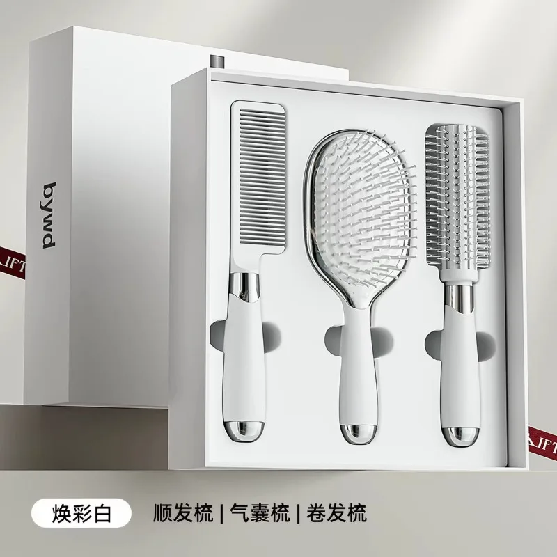 고급 라이트 럭셔리 두피 마사지 빗 롤 빗 헤어 엉킴 방지 브러쉬 드라이/웻 겸용 와이드 톱니 헤어 빗 선물용