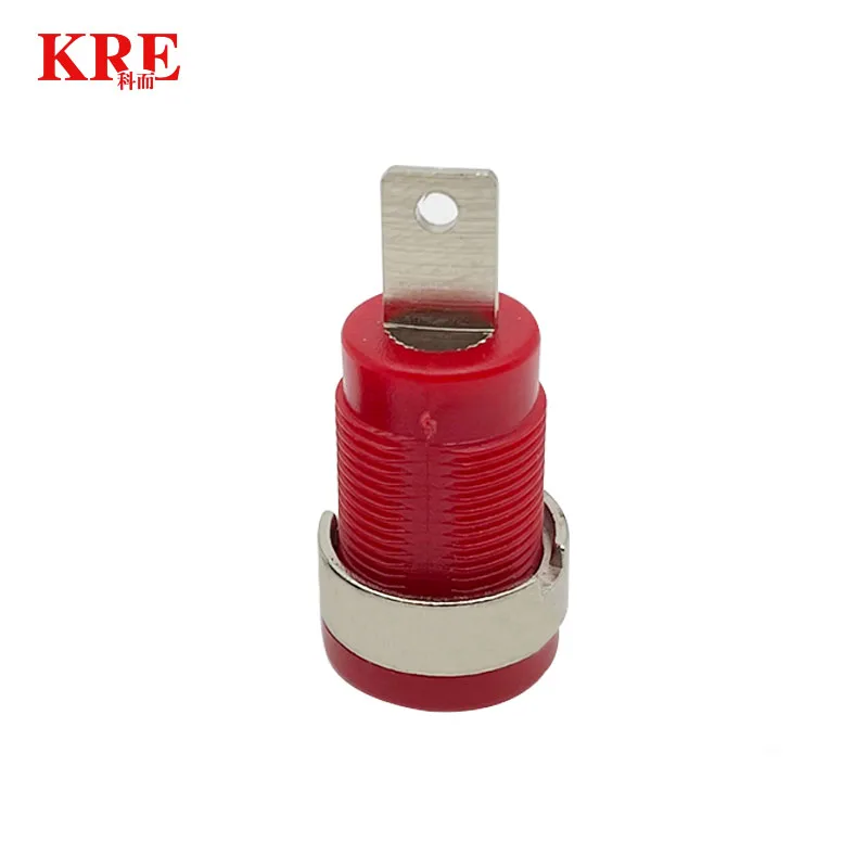 Description Picture 6 of item40PCS Insulated Safety 32A 4mm Banana Socket Terminal 5 Colors Female Jack Panel Mount Socket Binding Post Wire Connector