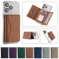 Magsafe – porte-cartes unisexe en cuir PU pour hommes, porte-cartes magnétique, portefeuille pour Apple pour téléphone 16 15 14 13 12 Pro Max Mini 2