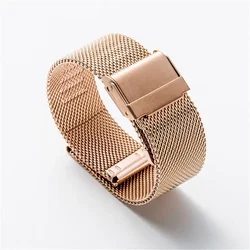 Elegant Universal Milanese Loop Strap - Stainless Steel Smartwatch Band - 18mm (Rose gold)