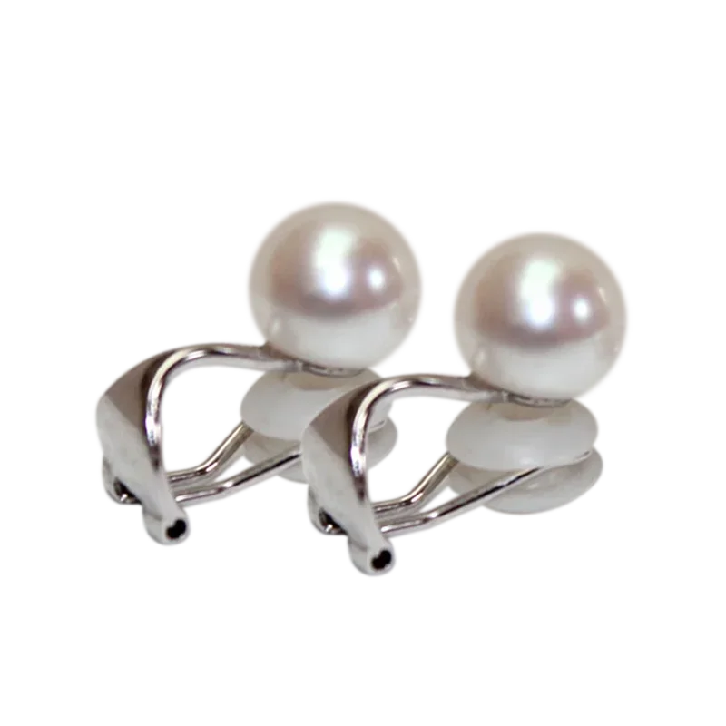 

Women Button Freshwater Pearl Earring Ear Clip