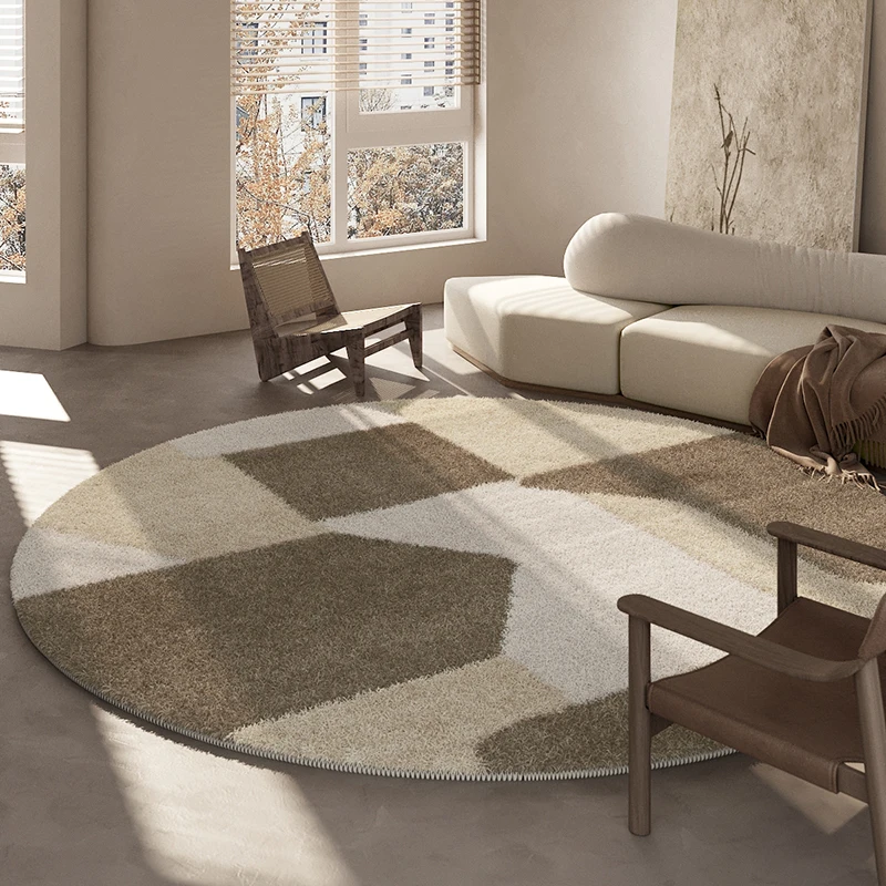 Round Carpet Floor Mat for Living Room Bedroom Bedside Lounge