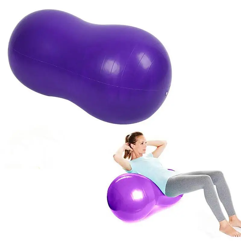 

Yoga Ball Fitness Balls Peanut Balance Ball Inflatable Thick Sports Yoga Peanut Ball Pilates Birthing Fitball With Manual Pump