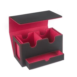 Exquisite Large Capacity Card Storage Box for Toy Game Card Collections (Red)