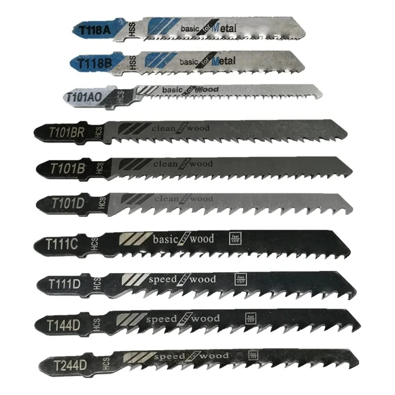 

20 Pcs T-Shank Jigsaw Blades Set, Jig Saw Blades Fits Most T Shank Jig Saw, Blades For Cutting Metal, Wood