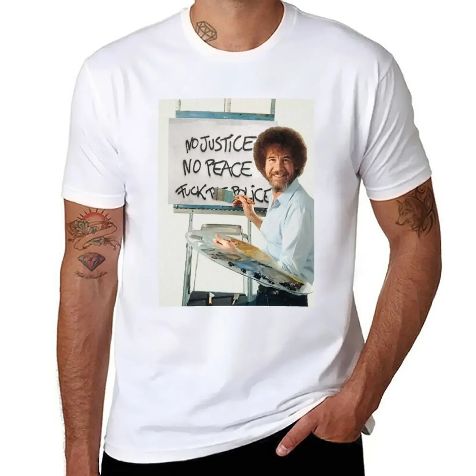 

No Justice No Peace T-Shirt customizeds vintage heavy weight t shirts for men