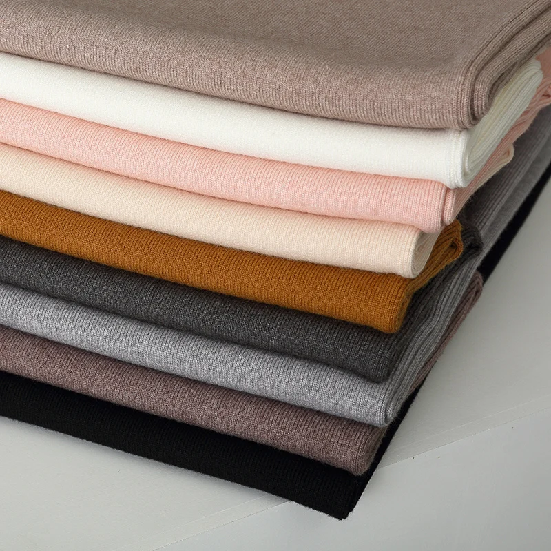Knitted Wide Leg Pants for Women New Elastic Band Wool Pants casual pants Sports Pants 2025 Spring Strong Inclusive Floor pants 4