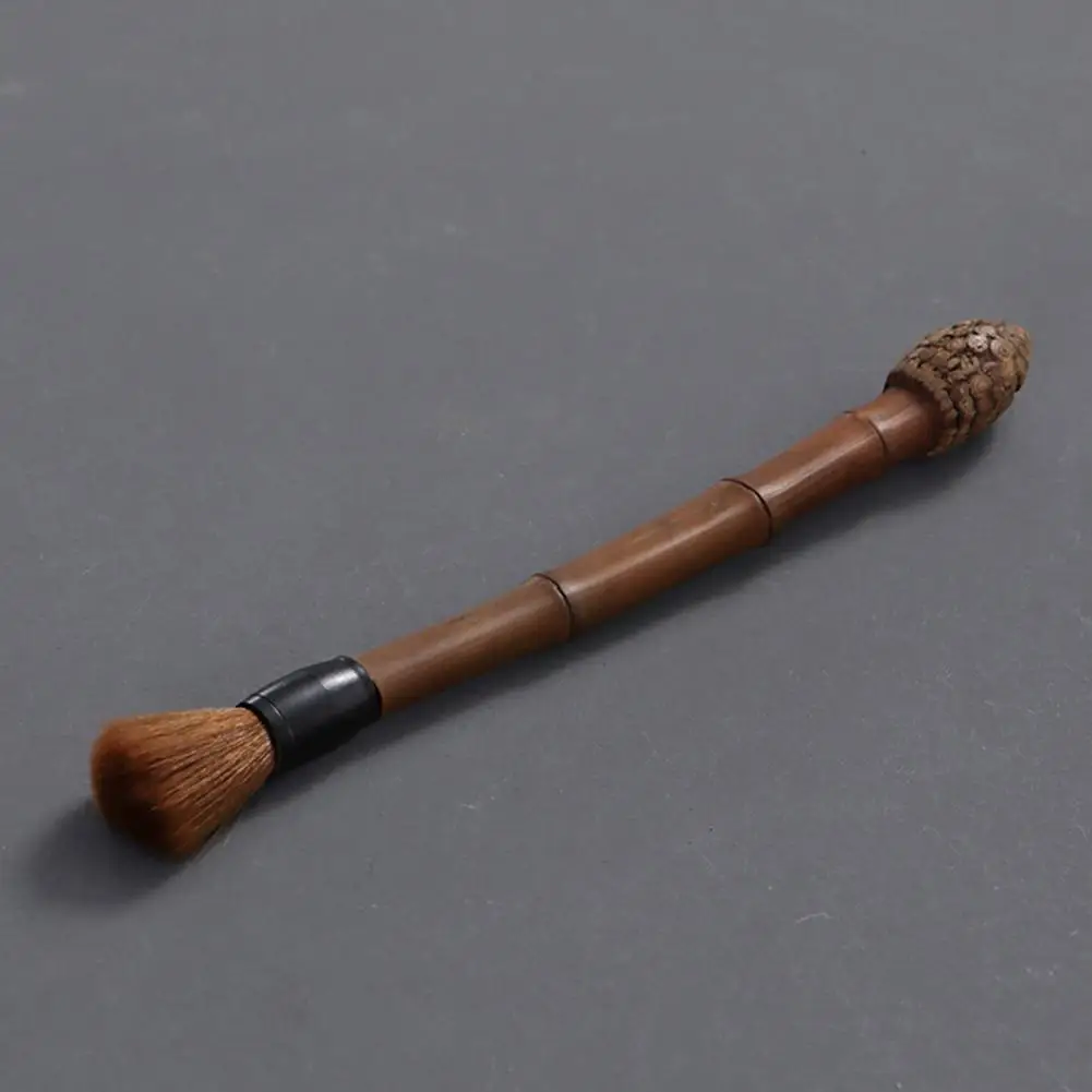 Tea Brushes Set Chinese Kung Fu Tea Brush Handmade Rattan Pot Cover Brush Bamboo Root Tea Spoons