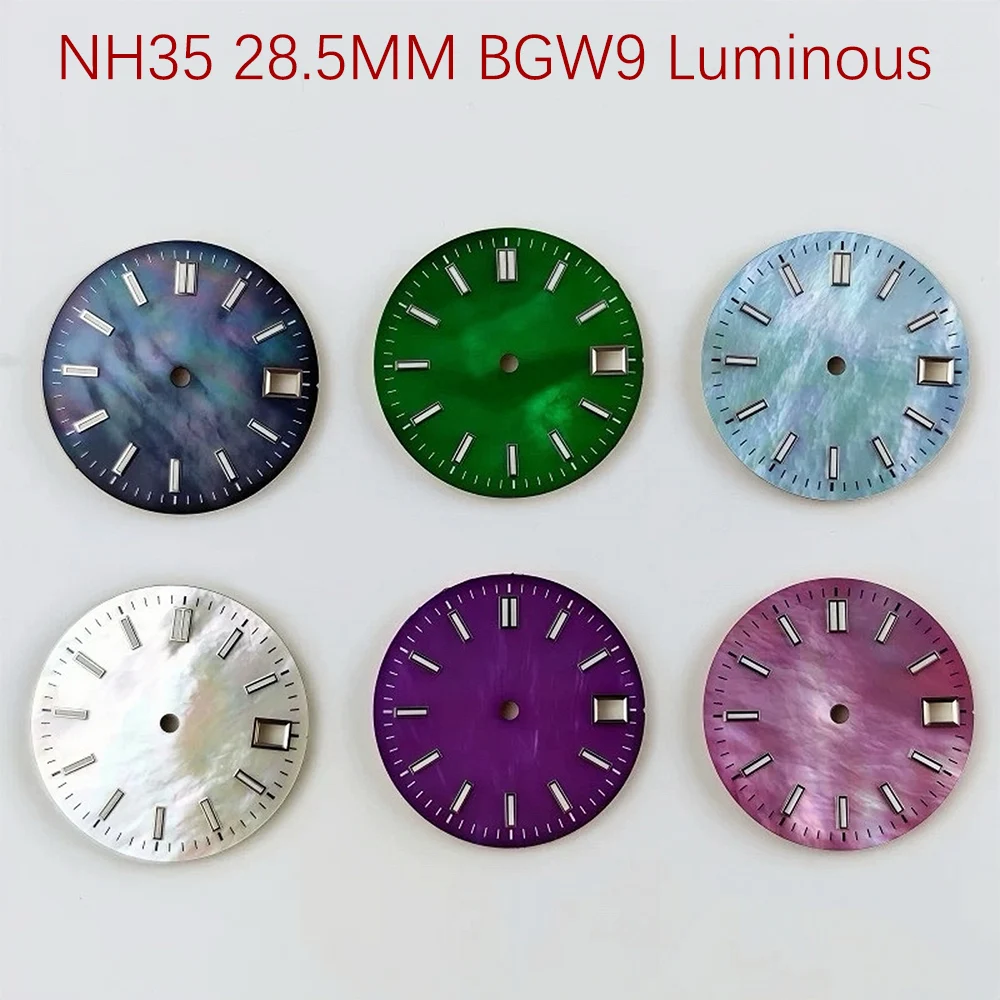 Blue Luminous Dial for DIY Watch Modification - 28.5mm
