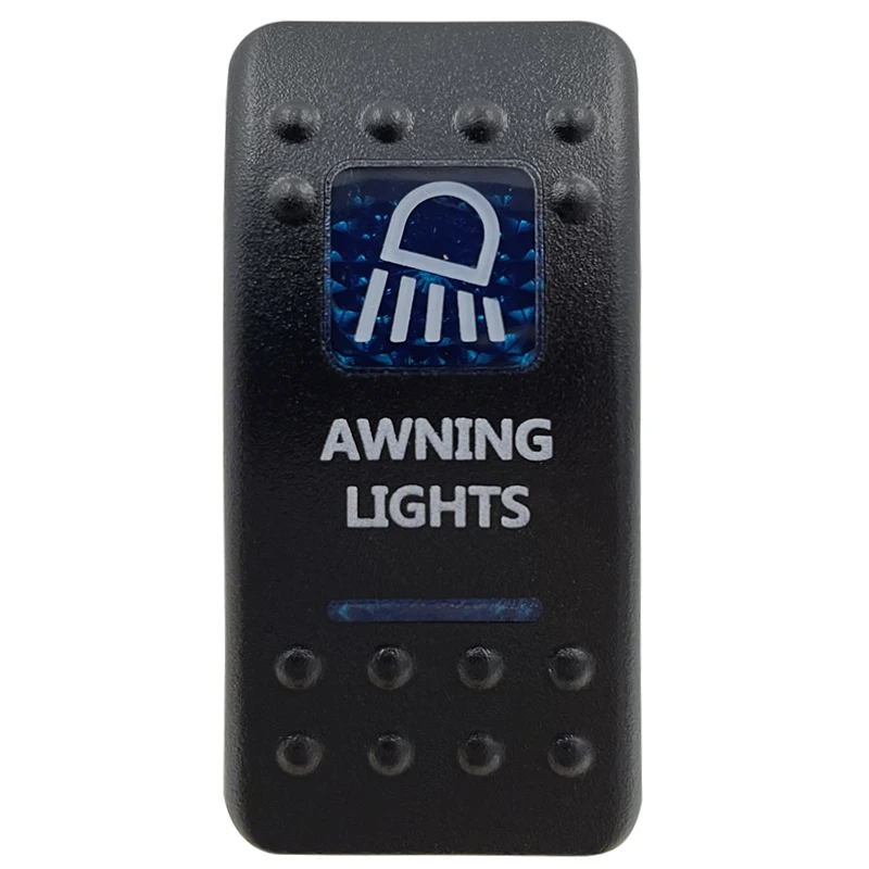 Blue LED Rocker Switch Button - Enhanced Interior Lights & Camper Accessories