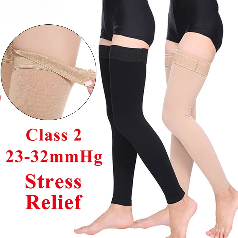 Description Picture 2 of itemPressure Level 2 Unisex Compression Socks 23-32MMHG Thigh Stockings Stress Relief Compression Stockings