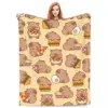 Cute Capybara Flannel Throw Blankets Blankets for Bedding Couch Super Soft Bedding Throws 1