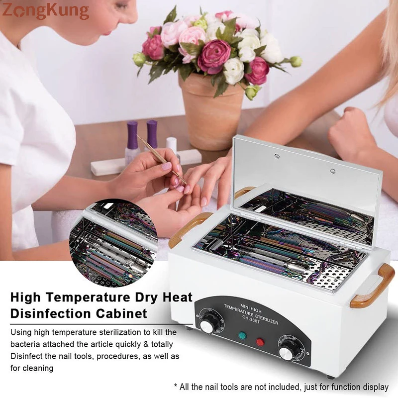 Electric High Temperature Disinfection Box 300W Nail Salon Sterilizer Hot Air Disinfection for Hairdressing Tattoo Tools Device