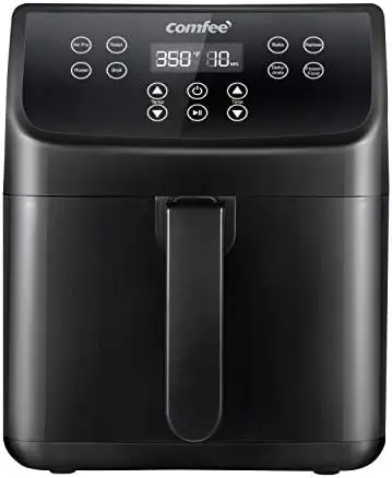 

COMFEE' 5.8Qt Digital Air Fryer, Toaster Oven & Oilless Cooker, 1700W with 8 Preset Functions, LED Touchscreen, Shake Re