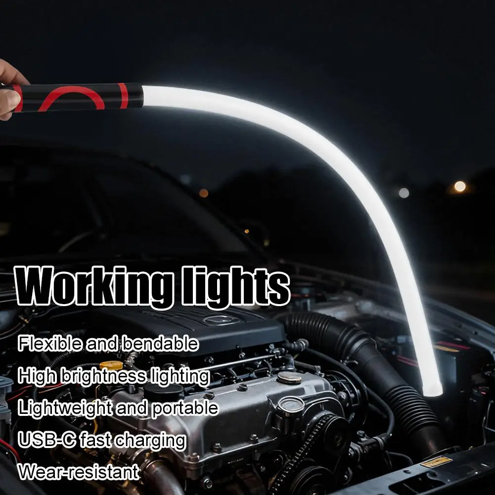 รูปสินค้า ไฟฉาย LED โค้งงอได้ ชาร์จ USB สำหรับซ่อมรถยนต์