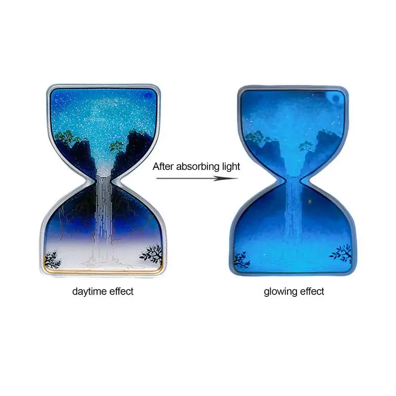 Hourglass Home Decoration Glow-in-the-dark Hourglass Galaxy Waterfall Effect Design Decor For Bedroom Dormitory Study