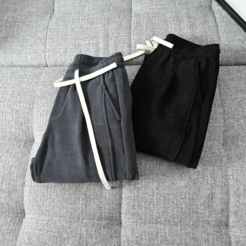 

Autumn and Winter Men's New Sports Leisure Plus Fleece Thick Sweatpants Fashion Leisure Sports Corset Pants Waterproof Pants