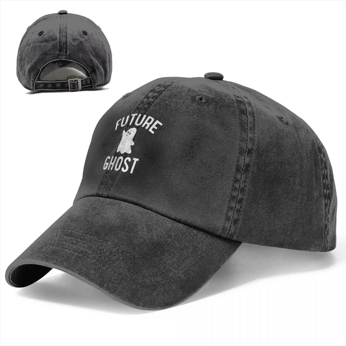 

Future Ghost Denim Baseball Cap Harajuku Desgin Running Trucker Hat Breathable Men Stylish Logo Baseball Caps