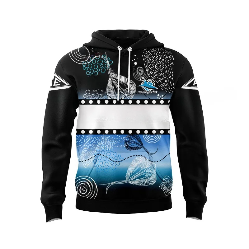 Shark Fashion Australian Men's Training Rugby Shirt Uniform Latest Rugby Uniform/Indigenous/Legion