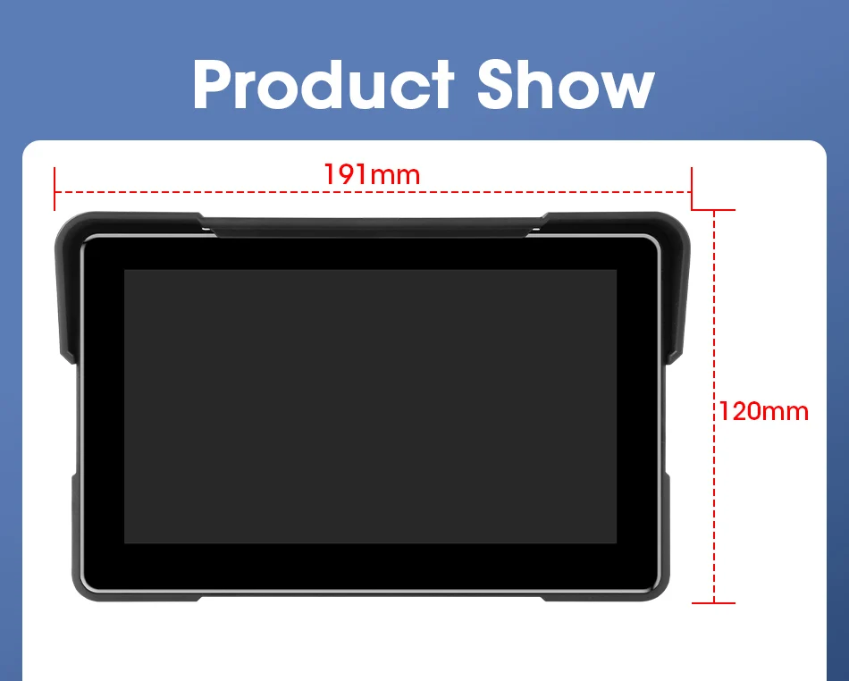 Srnubi 7-Zoll-Bildschirm Tragbarer Wasserdichter Motorrad-GPS-Navigationsmonitor mit Drahtlosem Carplay und Android Auto DVR – Detail 24