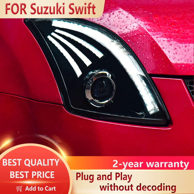 

Стайлинг автомобиля для Suzuki Swift Dzire передняя фара 2005-2016 светодиодная передняя фара DRL фотообъектив Автомобильные аксессуары Фары