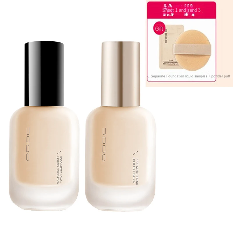 

UODO Liquid Foundation Concealer Lasting Makeup Modification Hidden Pore Whitening Concealer Moisturizing Skin Powder Puff