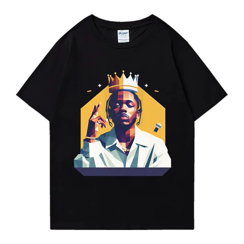 

Kendrick Lamar King Hip Hop Graphic T shirt 2024 Unisex oversized 100% Cotton short sleeve T-shirts Men Women vintage streetwear