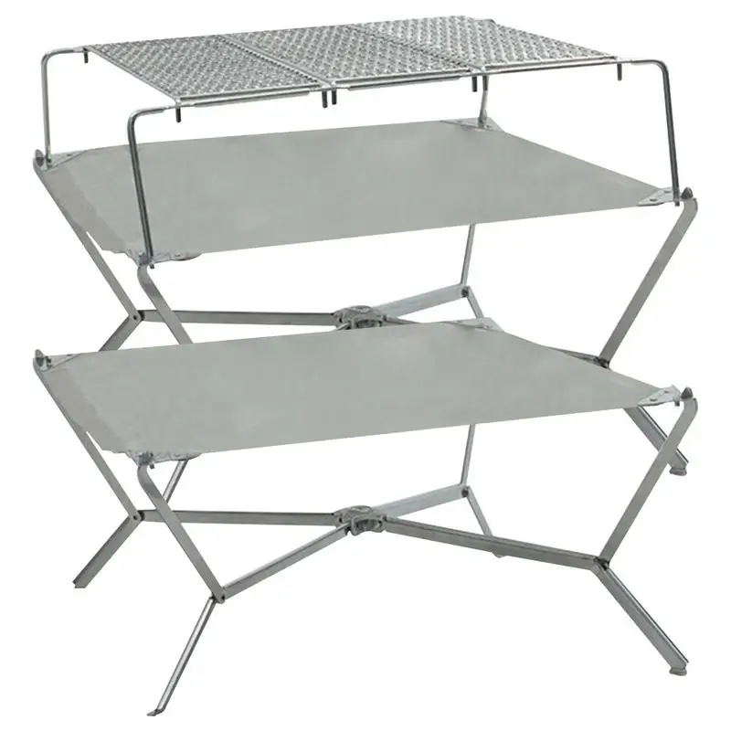 

Портативная плитка с подогревом, многофункциональная стойка для кемпинга, барбекю, гриля, сетчатая печь для дрова, гриль из нержавеющей стали