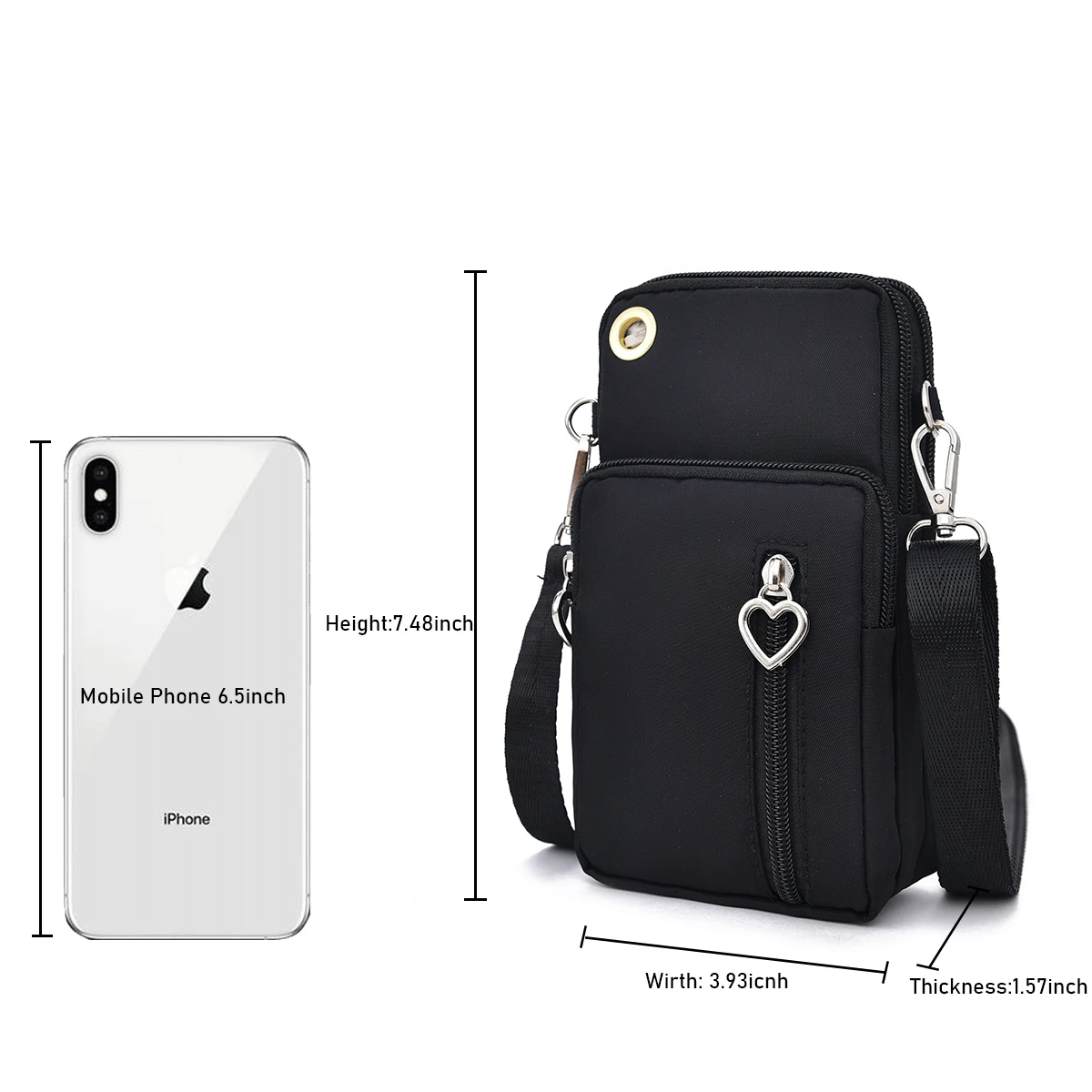 Universal Mobile Phone Bag For Samsung/iPhone/Huawei/HTC/LG Case Wallet Outdoor Sport Arm Purse Shoulder Bag Women Phone Pouch