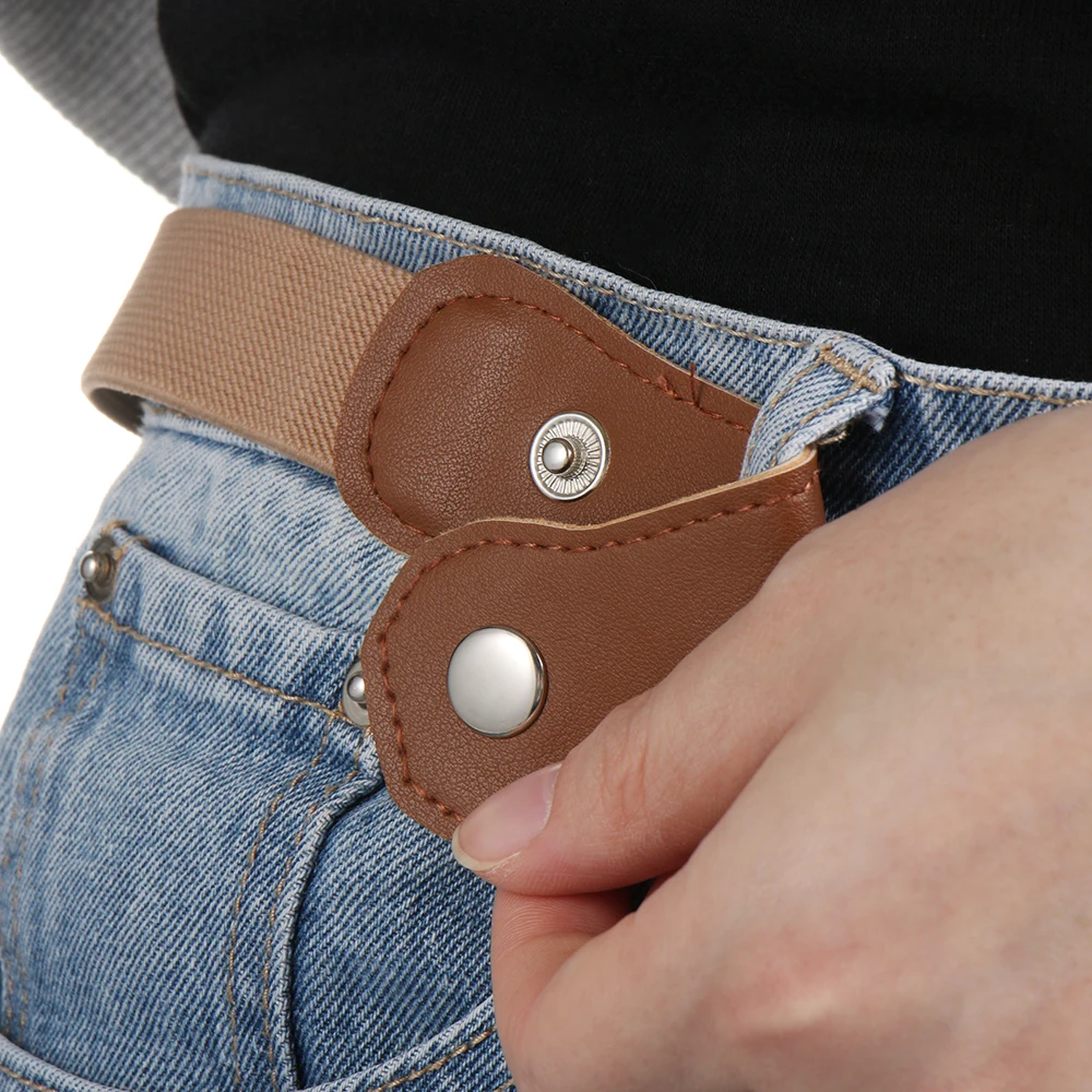 Stretch Canvas Belt Jeans Pants Boys Girls Child Kids Buckle-Free Elastic Belt Adjustable Children Belts