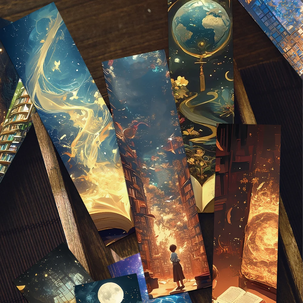 30pcs Fantasy Reading Bookmark Reading Pages Books Annotated School Stationary Supplies DIY Creative Aesthetic Bookmark Gifts bookmarks stationery supplies