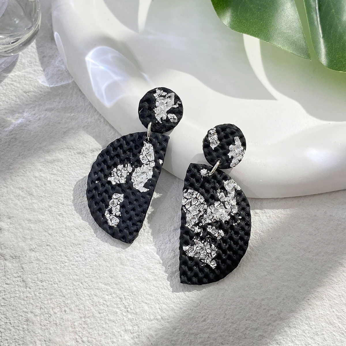 Conjunto de pendientes de arcilla polimérica para fiesta, pendientes  colgantes de gran tamaño con estampado de animales étnicos bohemios  antiguos, patrón abstracto - AliExpress