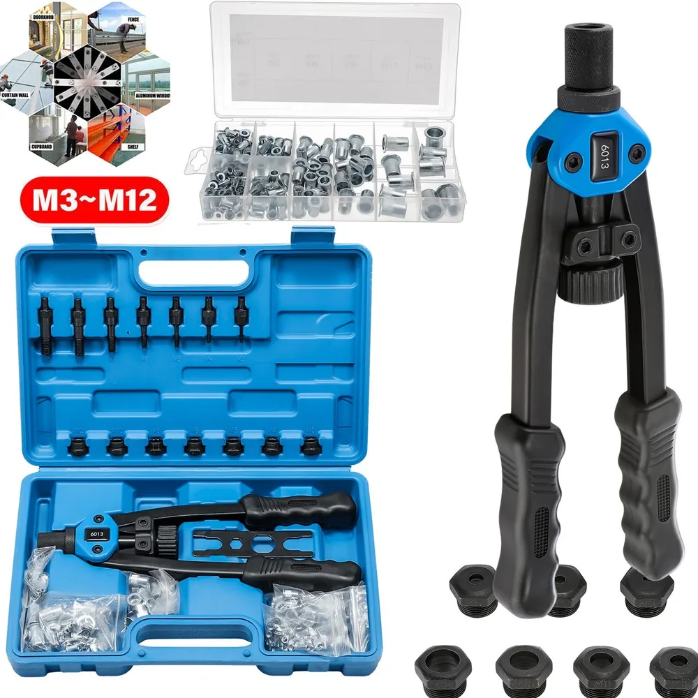 Nietmuttern M5-M12 Gewindenieten Zange , Handmutternpistolen-Kits im Tragekoffer Nietmuttern M5-M12 Gewindenieten Zange , Handmutternpistolen-Kits im Tragekoffer