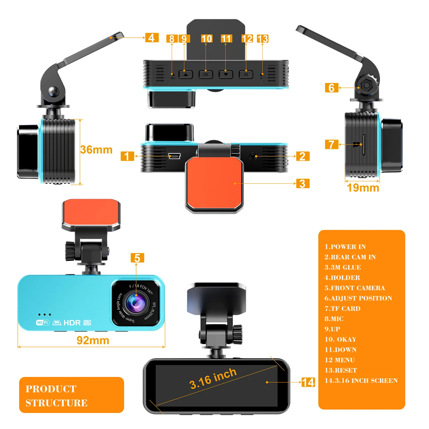 2k ڵ ī޶ WIFI ADAS  ķ Asawin A4M 3.16 ġ IPS ġ ũ   ĸ   ڵ ͸ ߰ ð