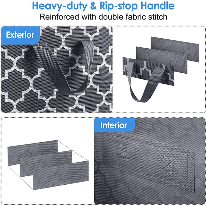 Clothes Quilt Storage Bag Moisture-Proof Dustproof Storages Non-Woven Quilt Organizes Mobile Clothes Bed Bottom 5