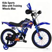 Vélo à pédales de moto tout-terrain bleu pour garçons et filles 12/16 pouces modèle de base pour enfants commerce extérieur 5