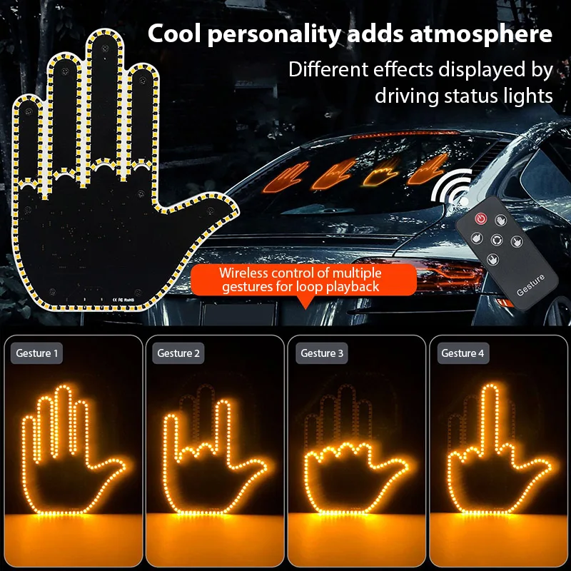 Car Multi Function Warning Light Anti Tailgating Accessory