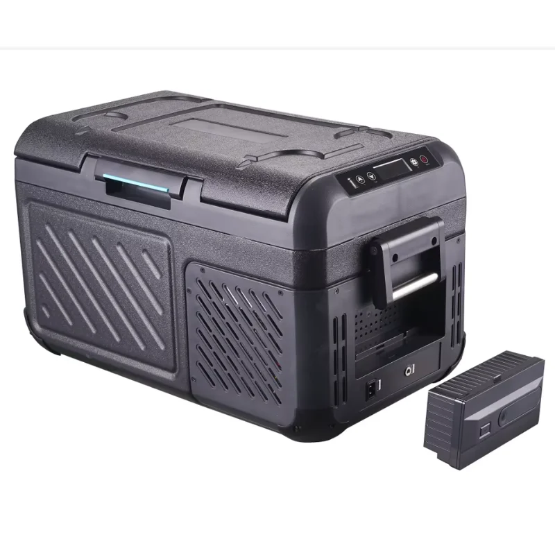 Hot selling Factory direct sale PP+HDPE material 110L mini 220v 12v portable compressor car refrigerator