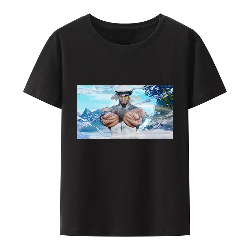 

Street Fighters 5 Characters Rashid Cotton T-shirts Creative Graphic Tshirts Men Clothing Leisure Roupas Masculinas Streetwear