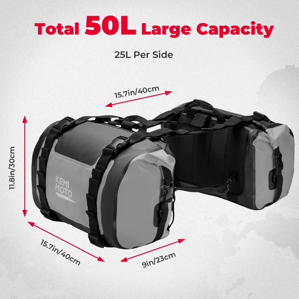 Borse Da Sella Per Bici | 1 Paio | Pelle PU | 25x24 Cm | Impermeabili | Per Accessori E Attrezzi - Foto 8