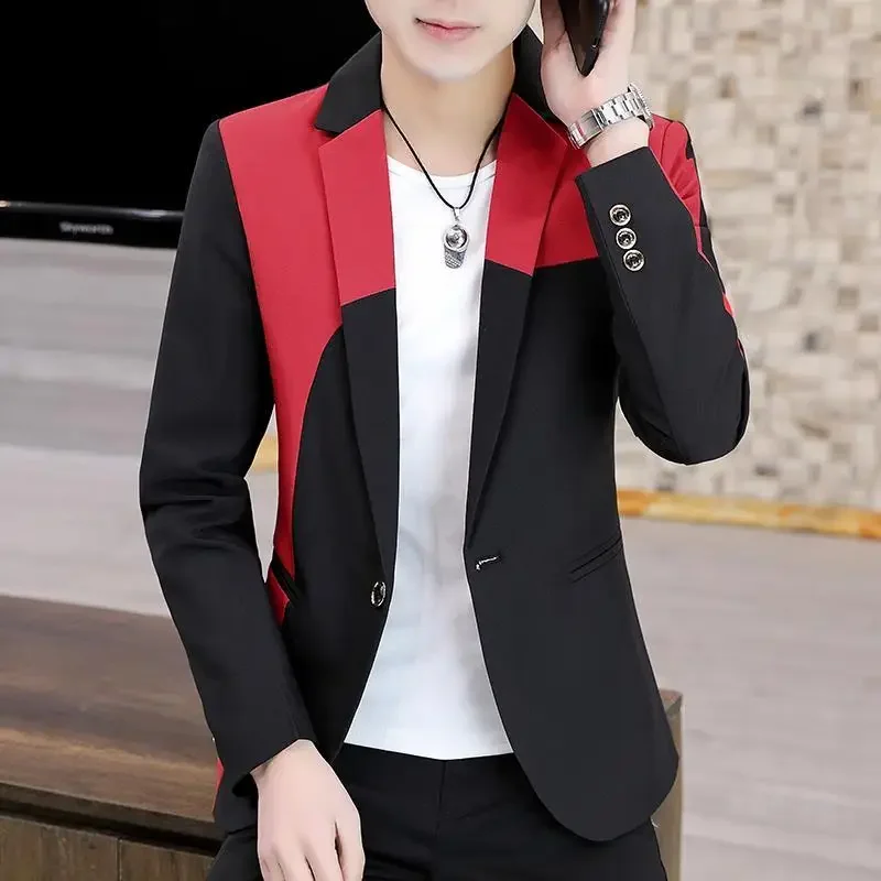 Thin Male Blazer Coat Short Cropped Men's Suit Jackets Slim Fit Single Breasted Luxury Designer High Quality Summer Casual 2025 - 6